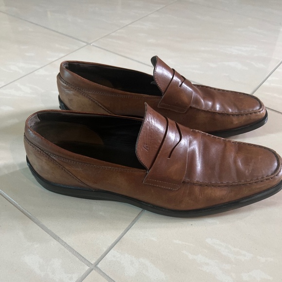 #2749 Tods Brown Leather Driving Shoe Slip On size 12, US 13.5 Mens main image 5
